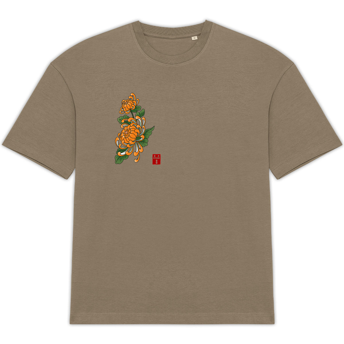 Crisantemo Naranja Tatto. Camiseta. Unisex. Eco. - frente_0