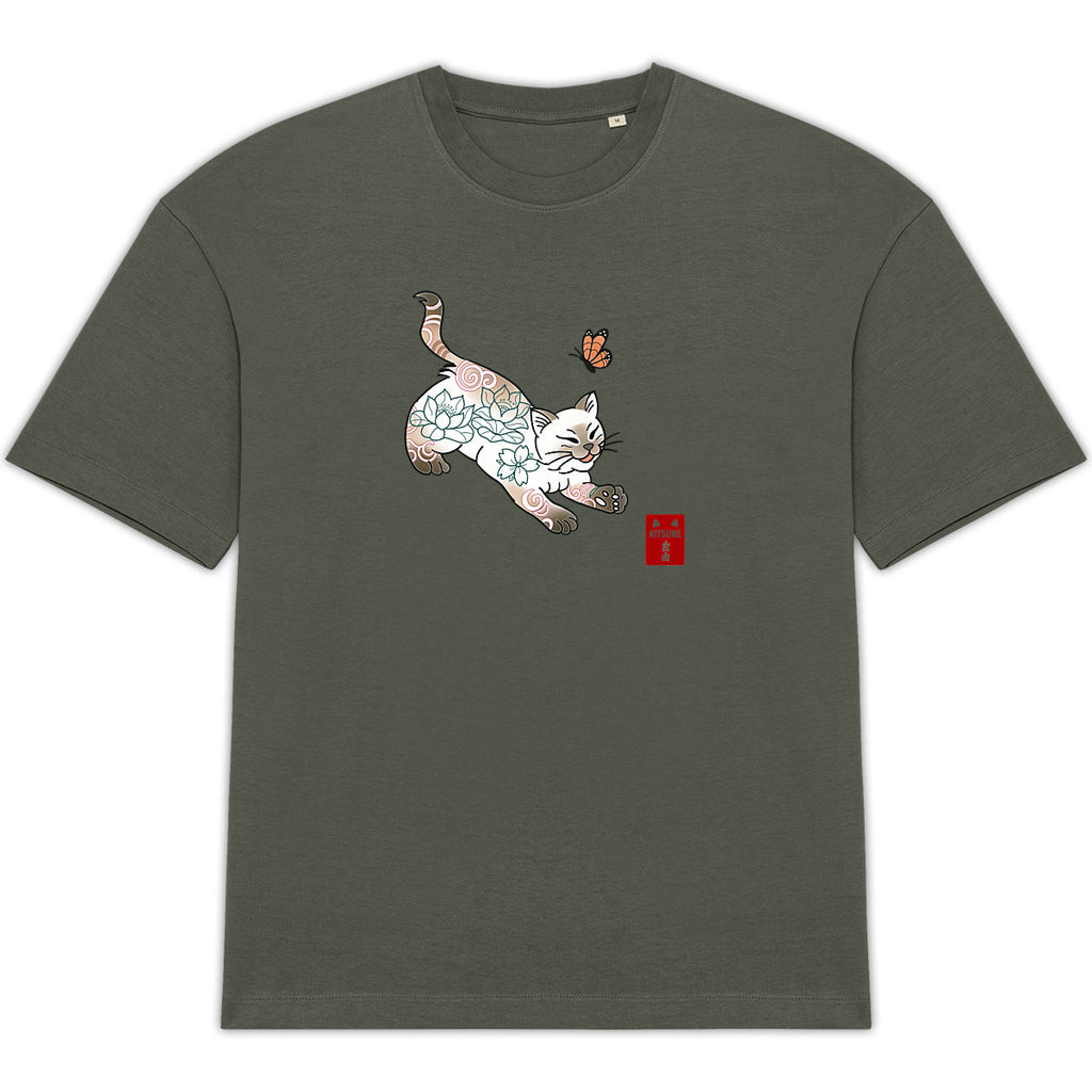 Gato Tatto. Camiseta Unisex Unisex. Eco. - frente_1