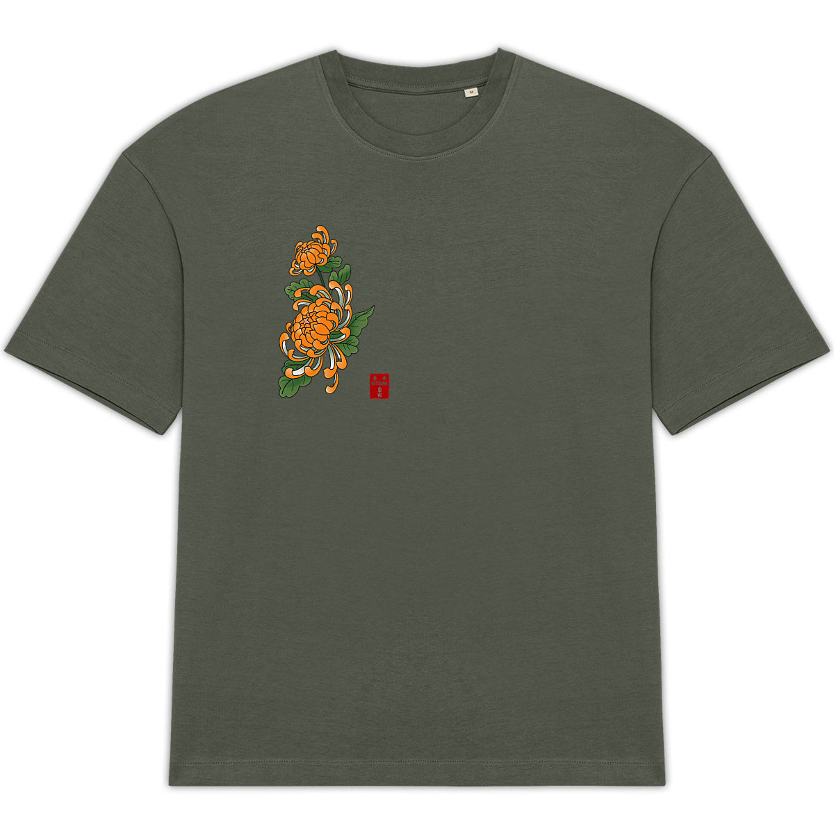 Crisantemo Naranja Tatto. Camiseta. Unisex. Eco. - frente_1