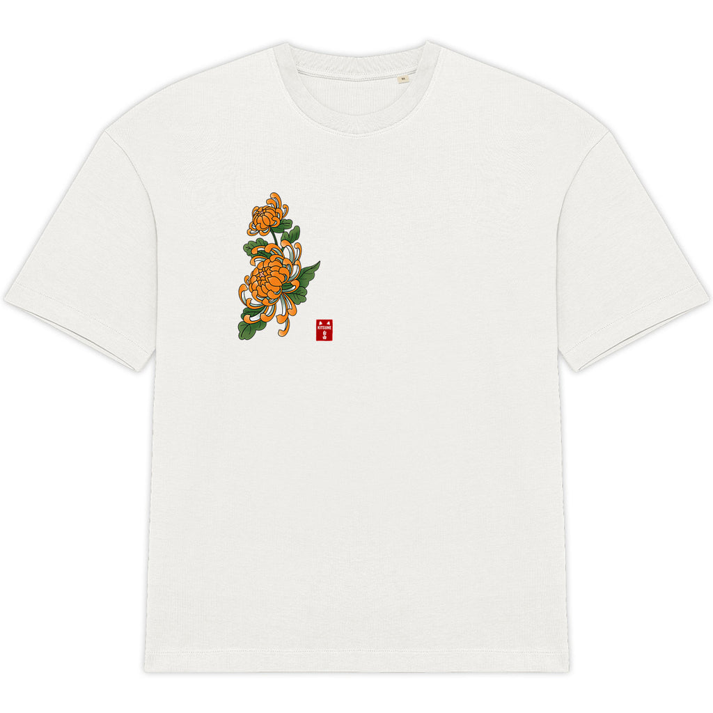 Crisantemo Naranja Tatto. Camiseta. Unisex. Eco. - frente_2