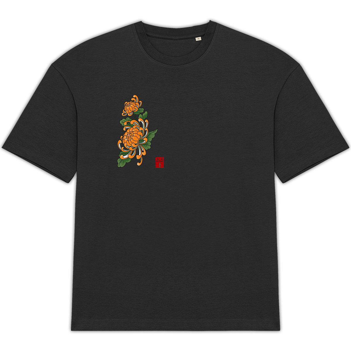 Crisantemo Naranja Tatto. Camiseta. Unisex. Eco. - frente_3