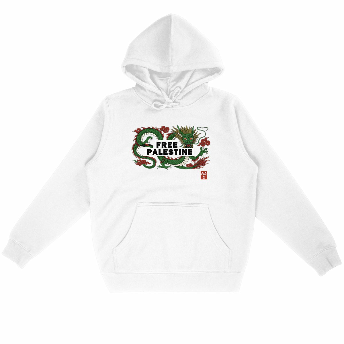 Sudadera Free Palestine - frente_blanco
