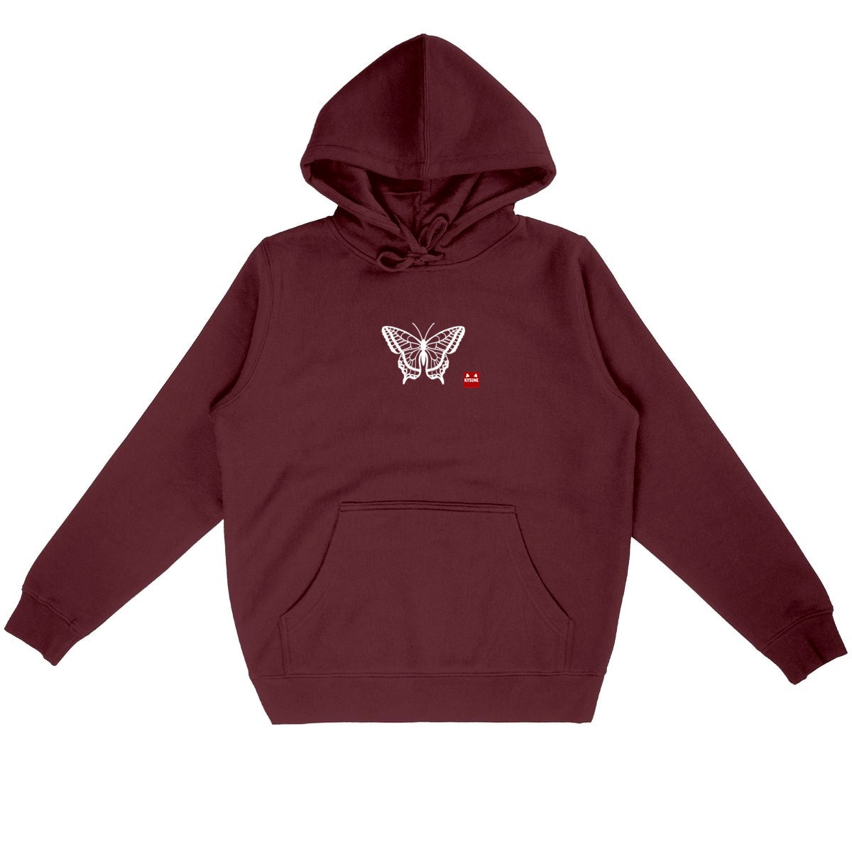Sudadera Mariposa - frente_burdeos