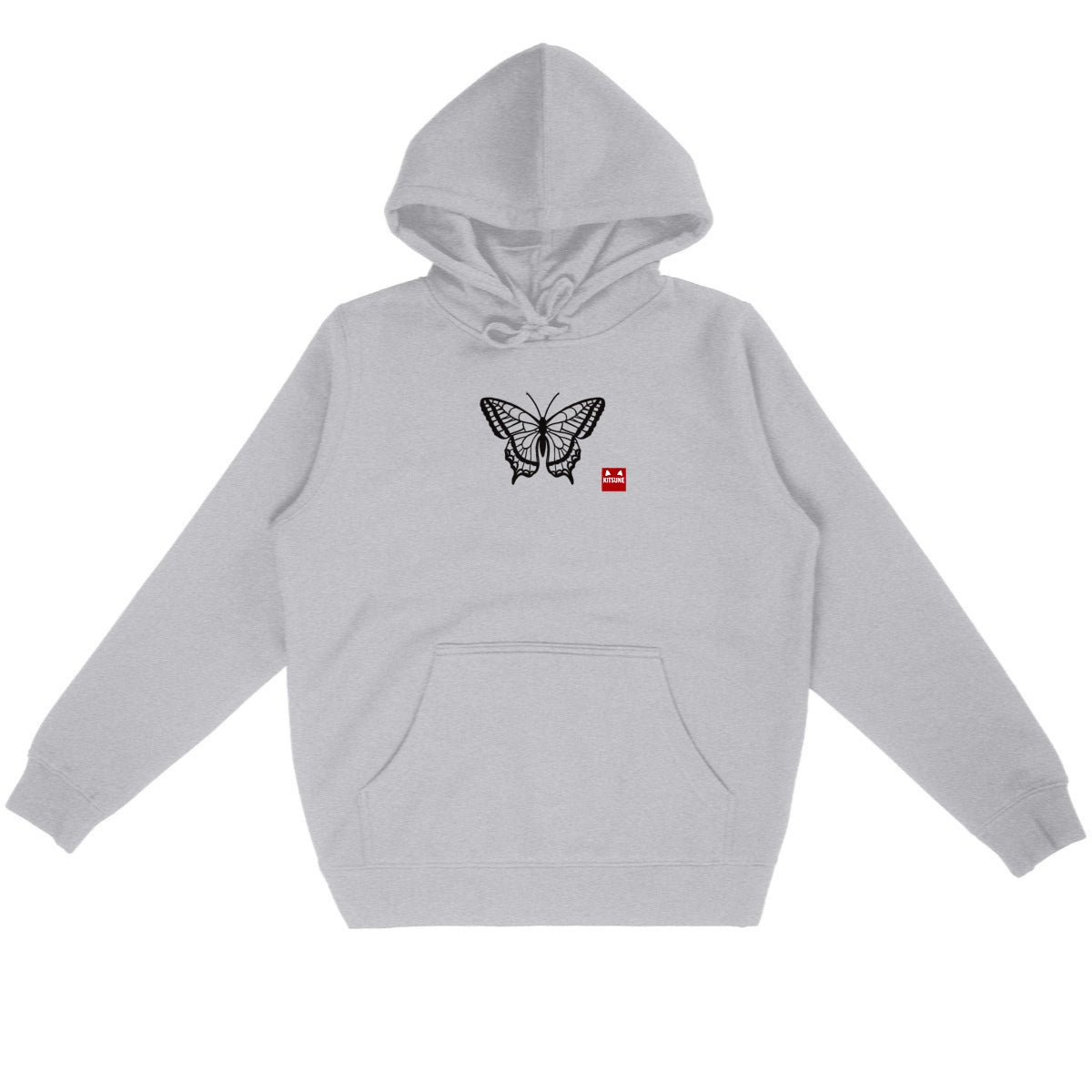 Sudadera mariposa blanca - frente_heidekrautgrau