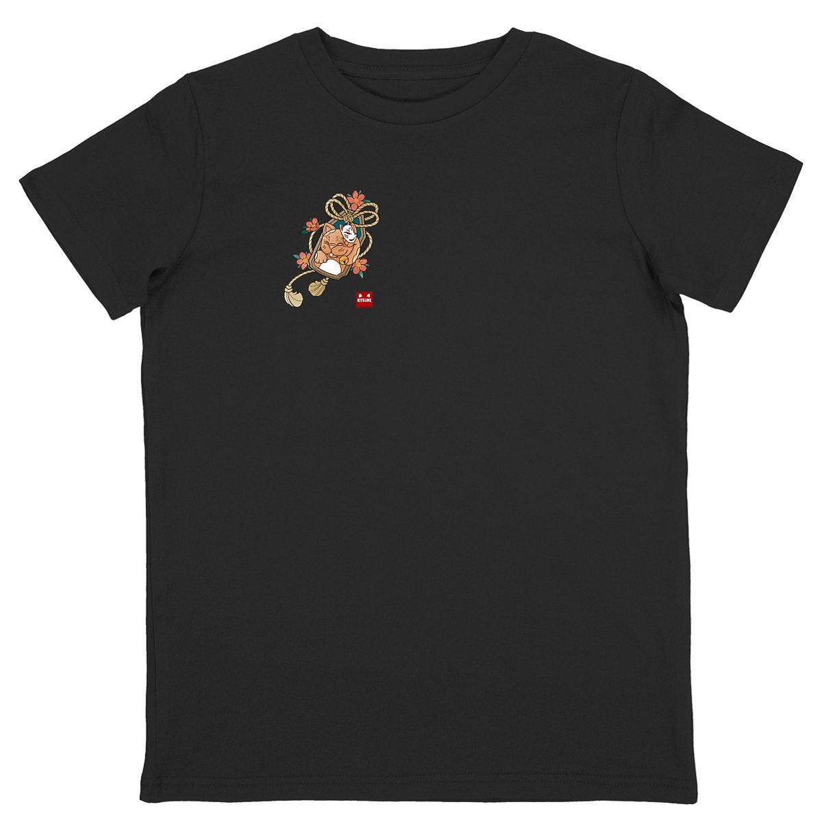 Camiseta niño gato - frente_negro
