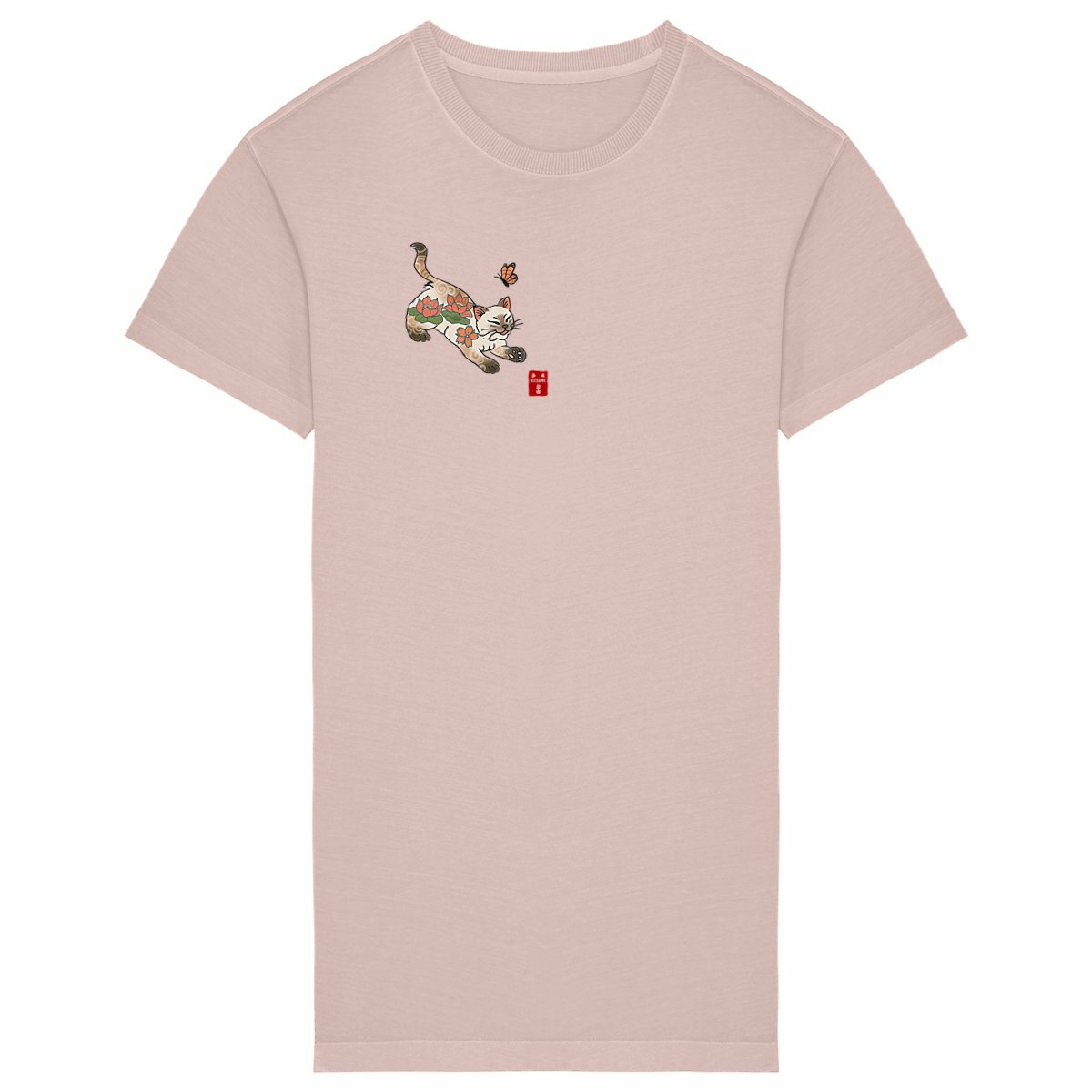 Gato Tatto. Vestido. Eco. - frente_rosapétalolavado